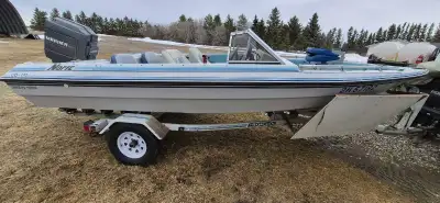 1990 Noric 17.0 fishing boat w/115 Mariner 2stroke,Garmin fishing finder, livewell, storage cover, s...