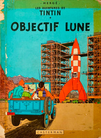 Vintage 1968 Collection Album Tintin "Objectif Lune"
