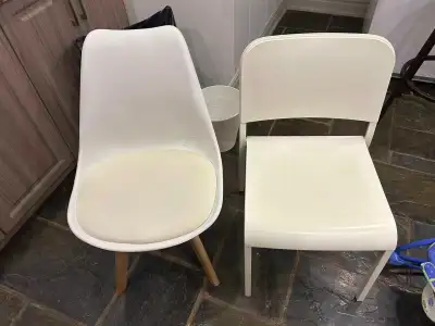 2 White  Chairs for Sale, View more