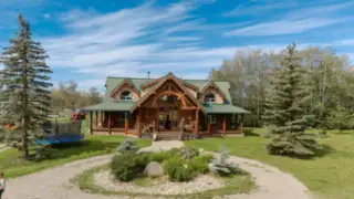 5 bedroom 3 bath Log style home on 106.83 acres with additional guest house 1210sq ft located betwee...