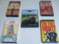4 x VHS VIDEO TAPES AND 1 x DVD VIDEO DISK. $2 - $3 EACH.