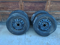 4 Rims With 2 Good Winter Tires