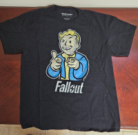 Fallout Vault Boy Size Large Black T-Shirt Bethesda Never Worn