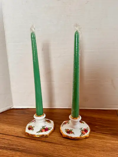 Royal Albert Candle Holders- $60.00, View more