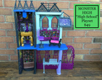 Kids Doll House - Monster High “High School' Play Sets + Dolls