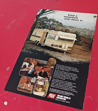 CLASSIC ORIG 1973 HOLIDAY TRAV'LER TRAVEL TRAILER AD ANNONCE 70S
