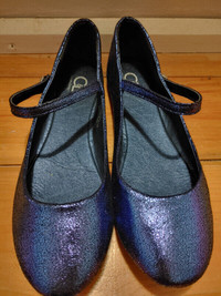 Women's size 40 purple Mary Jane flat shoes. Never worn.