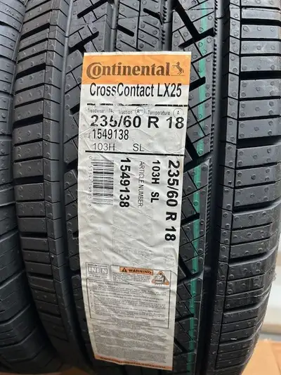 235/60R18 CONTINENTAL CROSSCONTACT 2 ALL SEASON TIRES $450 FOR BOTH DOT 4623 PICK UP IN AJAX ONLY