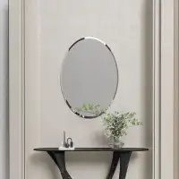 New RICHTOP 24×36 Inch Oval Frameless Wall Mounted Mirror
