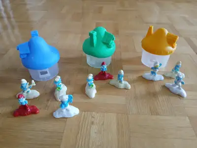 I have 2017 MCDONALDS SMURF TOYS by Peyo - 3 house /10 figures all in good to very good condition