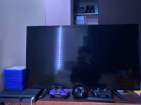 Ps4 with tv/11 games, 2 controllers with cord and free headphone