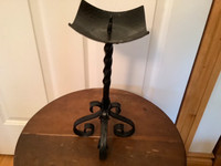 Vintage Ornate Wrought Iron Candle Holder