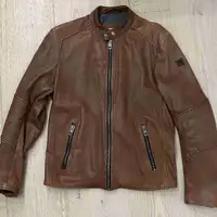 Tan Sheepskin Leather Jacket for sale 