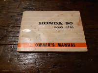 Honda CT90 motorcycle owner's manual