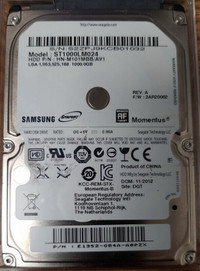 Samsung 2.5" 1TB & Seagate 320GB laptop hard drive
