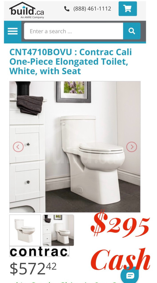 Bathroom Tub Toilet cash Brand New  in Plumbing, Sinks, Toilets & Showers in Mississauga / Peel Region - Image 4