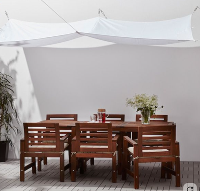IKEA DYNING WHITE SUN SHADE 100% POLYESTER UV PROTECTION !!!, View more