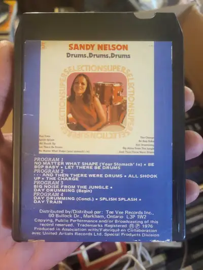 Sandy Nelson Drums, Drums, Drums 8-Track Tape, View more