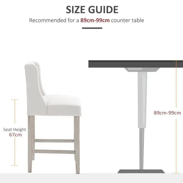 Modern Counter Bar Stool Tufted Upholstered Counter Chair for in Chairs & Recliners in Markham / York Region - Image 6