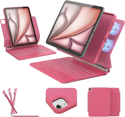 iPad Air 11-inch Case with Keyboard Hot Pink New in Box, View more