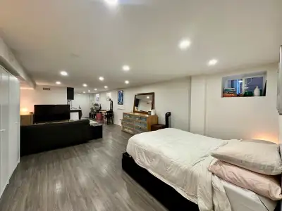 Spacious studio apartment for lease in the charming Bloordale Village! This basement unit offers hig...