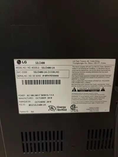 LG 32LD400 32" LCD TV, View more