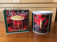 2 Piece Ceramic Dip Chiller Christmas Design Party Snack Gourmet