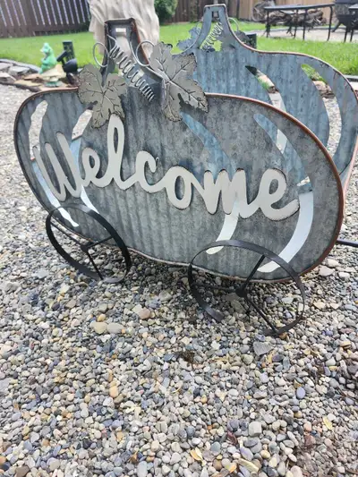 Rustic Metal Welcome Wagon, View more