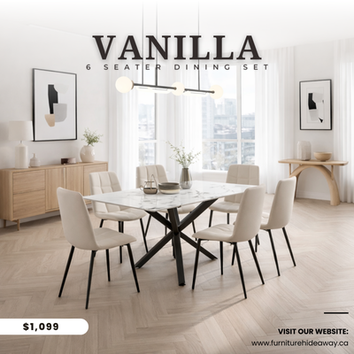 VANILLA 6-SEATER DINING SET ✨, View more