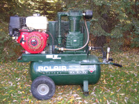 Rolair 9HP gas powered air compressor