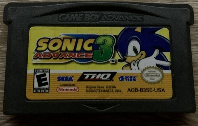 Sonic Advance 3 (GBA, 2004) Tested & Authentic Game Cartridge in Older Generation in Kitchener / Waterloo