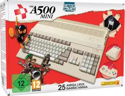 The Amiga A500 Mini Retro Console with Extra USB Key, View more