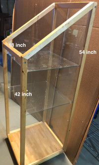 ikea glass display case with wheel
