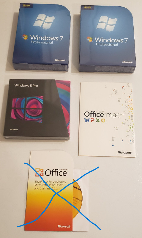 Microsoft Office 2011 pour Mac et Windows 7 ou 8 avec licence dans Logiciels  à Longueuil/Rive Sud