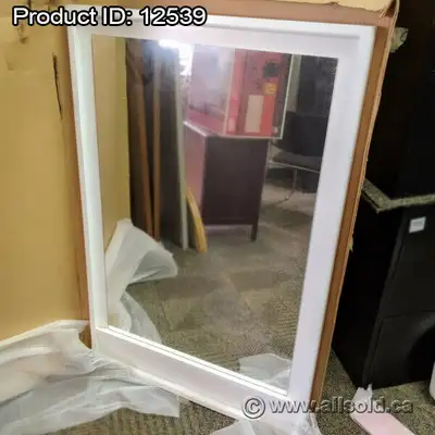 Mirror with White Frame 29" x 44", View more