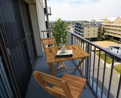 Brand New in Box Interbuild Wood Folding Table, Golden Teak, View more