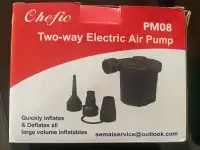 Electric Air Pump, Chefic Air Mattress Pump for Inflatables, Por
