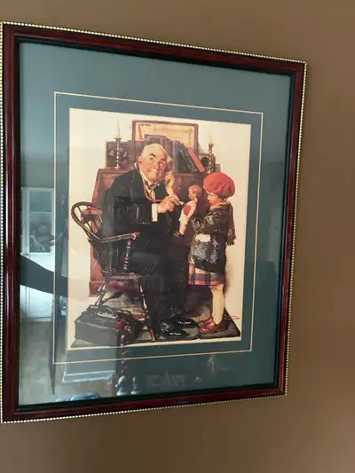NORMAN ROCKWELL doctor and doll art piece , View more