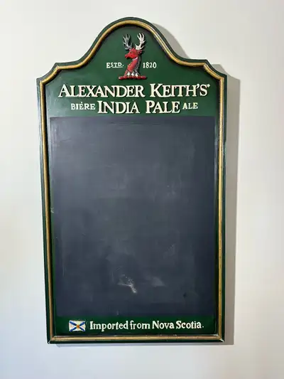 Add a touch of pub charm to your space with this large, vintage-style Alexander Keith’s India Pale A...