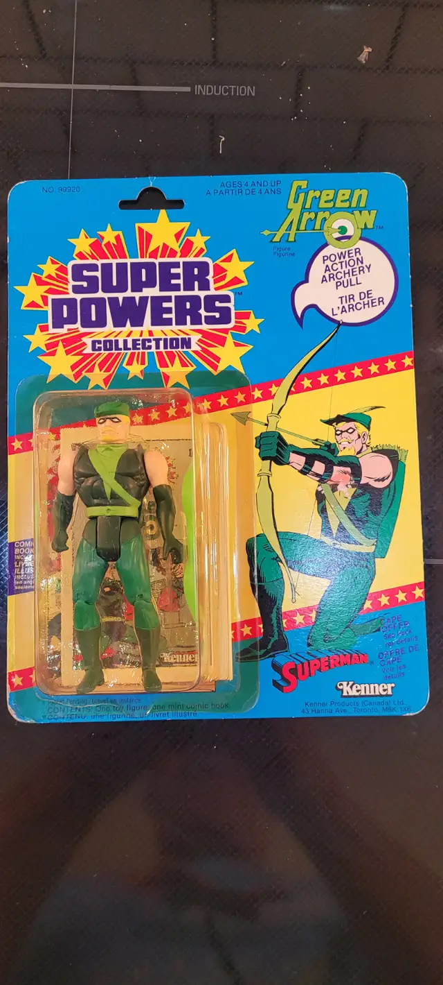 Vintage 1985 Green Arrow Kenner Super Powers Action Figure