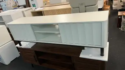 Beautiful modern 59" TV stand coffee table  sliding door, View more