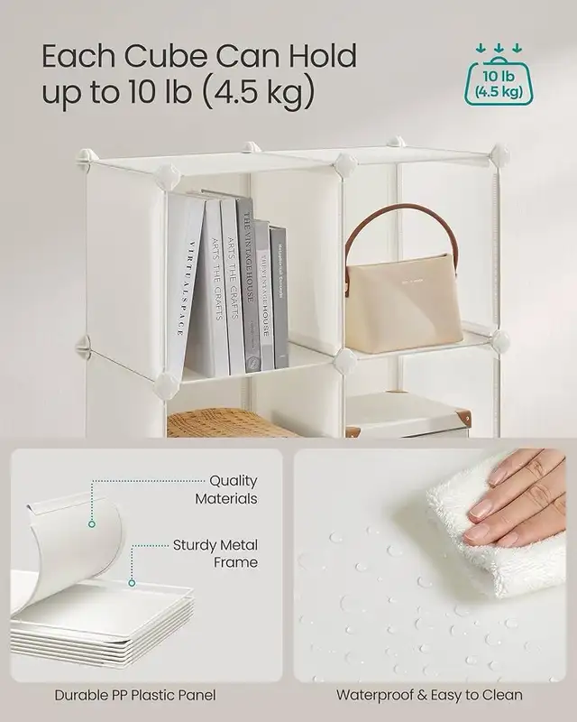 Set of 12 Plastic Cubes, Closet Storage Shelves, DIY Plastic Clo in Bookcases & Shelving Units in Markham / York Region - Image 5