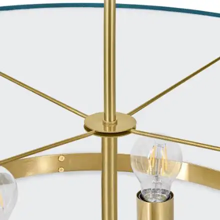 Acento Coyoacan 4 Light Chandelier Brushed Gold Green in Indoor Lighting & Fans in Ottawa - Image 6