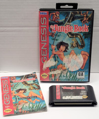 Vintage Sega Genesis The Jungle Book Game - Complete