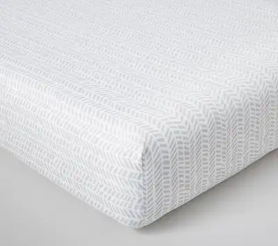 Baby Crib Mattress & 2 Protectors + Grey Pottery Barn Sheets x3, View more