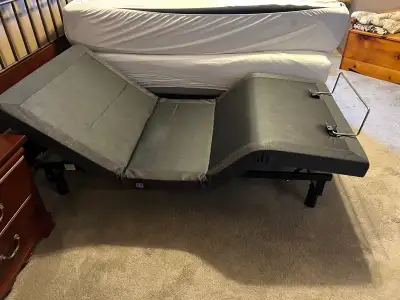 Twin Adjustable Bed Frame with Mattress 