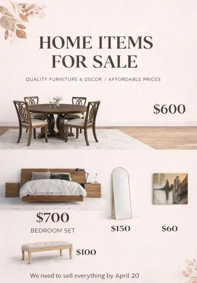 Moving sale, View more