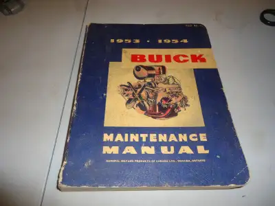 1953-54 Buick Shop Manual. Good Condition. Can Mail, View more