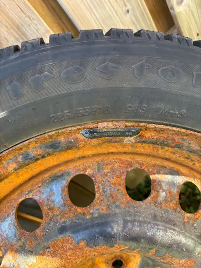 Firestone winter force tires. 7-8mm of tread left. Good for another couple of seasons. Came off a 20...