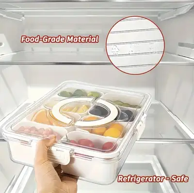 Brand New-Food Storage Container with Removable Dividers, View more